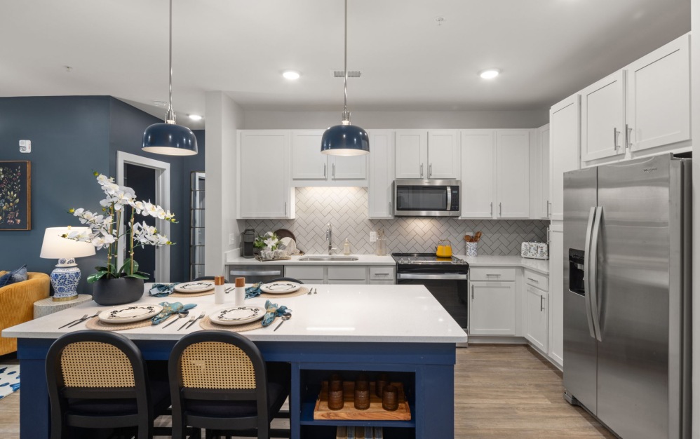 A1 - 1 bedroom floorplan layout with 1 bathroom and 756 square feet (Gourmet Designer Kitchen)