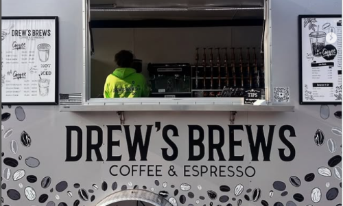 Drew's Brew Coffee Trailer Cover Image Drew's Brew Coffee Trailer Cover Image