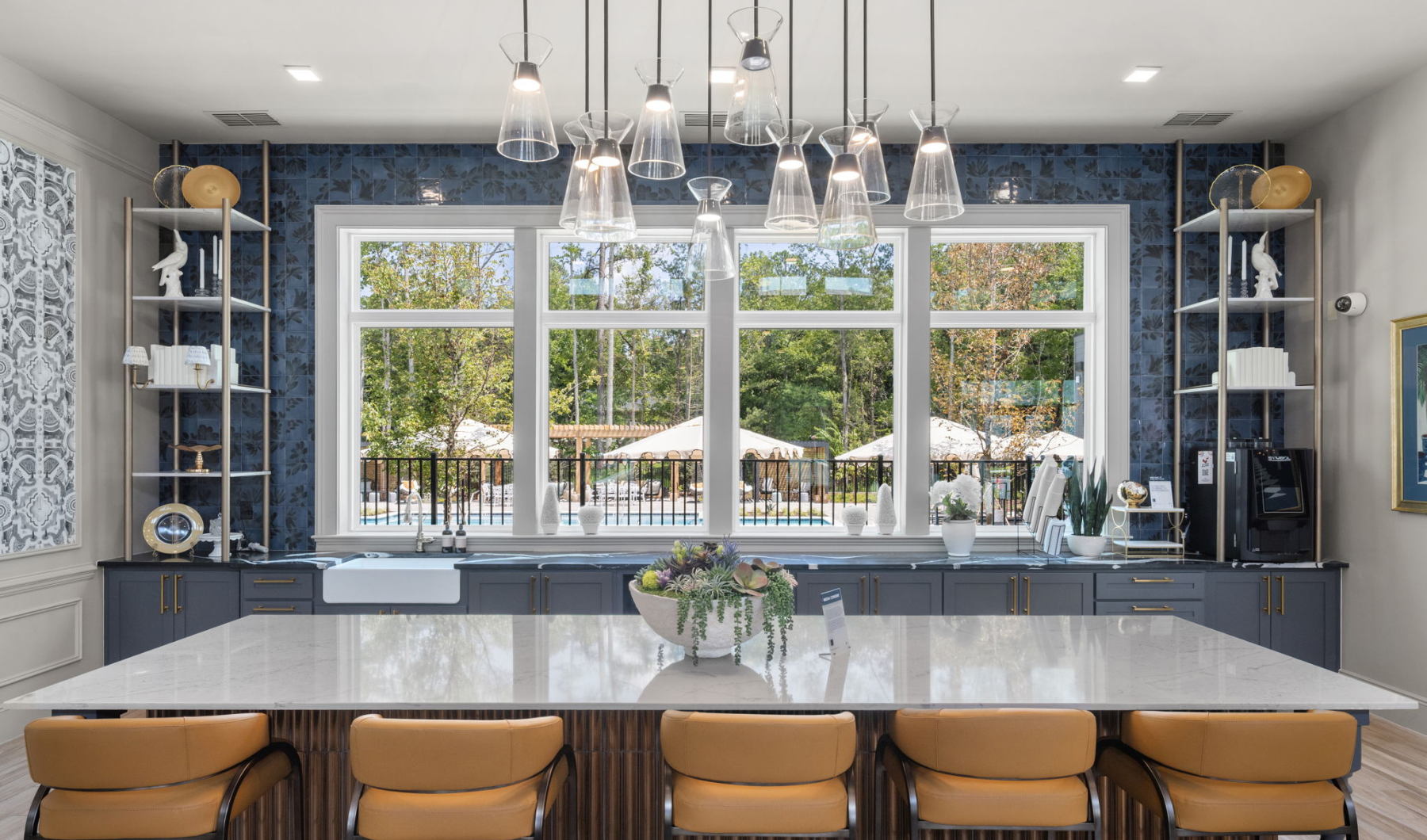 Clubroom kitchen with coffee bar Clubroom kitchen with coffee bar